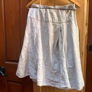 Carole Little Linen Embroidered Skirt